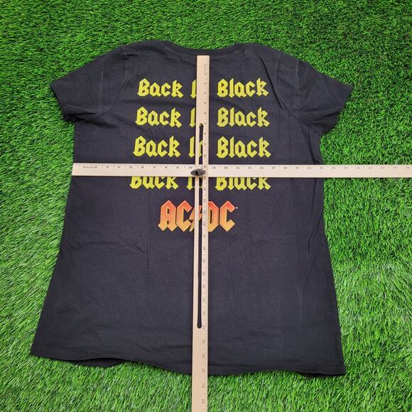 ACDC Shirt Womens XL 21x27 Back-In-Black - Picture 7 of 14